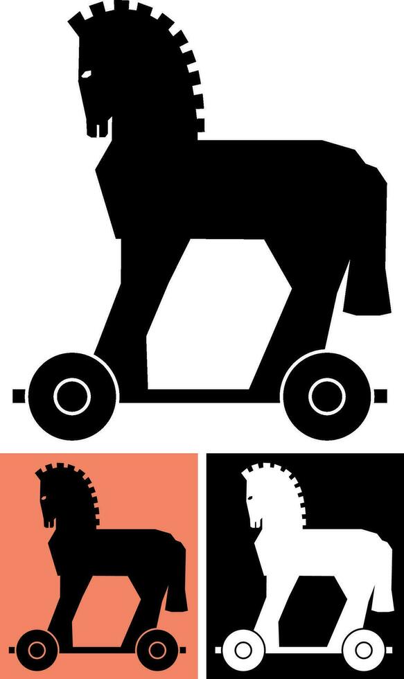 decorativo troyano caballo vector