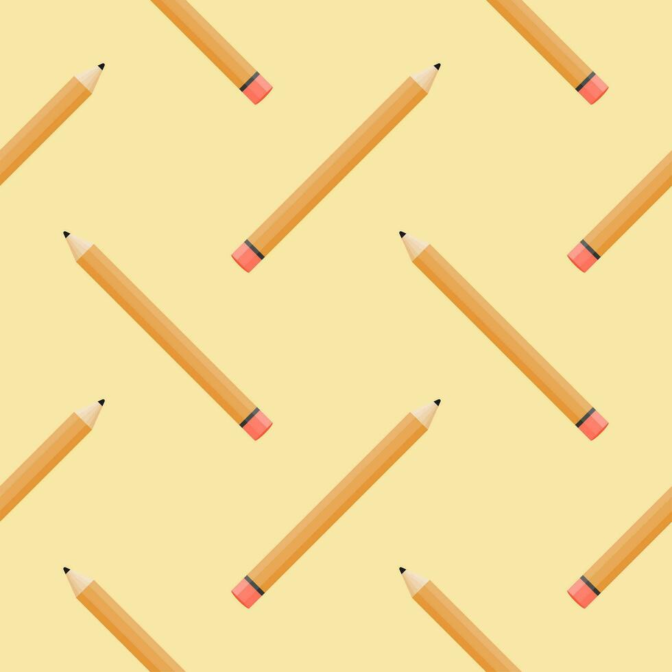 pencil seamless pattern vector illustration. Vector kids pattern , Back to school . Design for fashion , fabric, textile, wallpaper, cover , wrapping and all prints