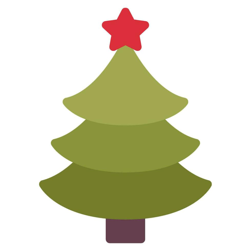 Navidad árbol ilustración íconos para web, aplicación, infografía, etc vector