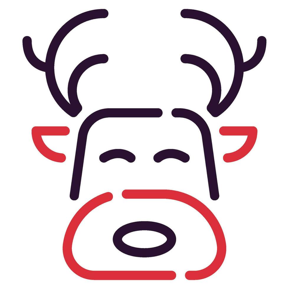 Reindeer Illustration Icons for web, app, infographic, etc vector