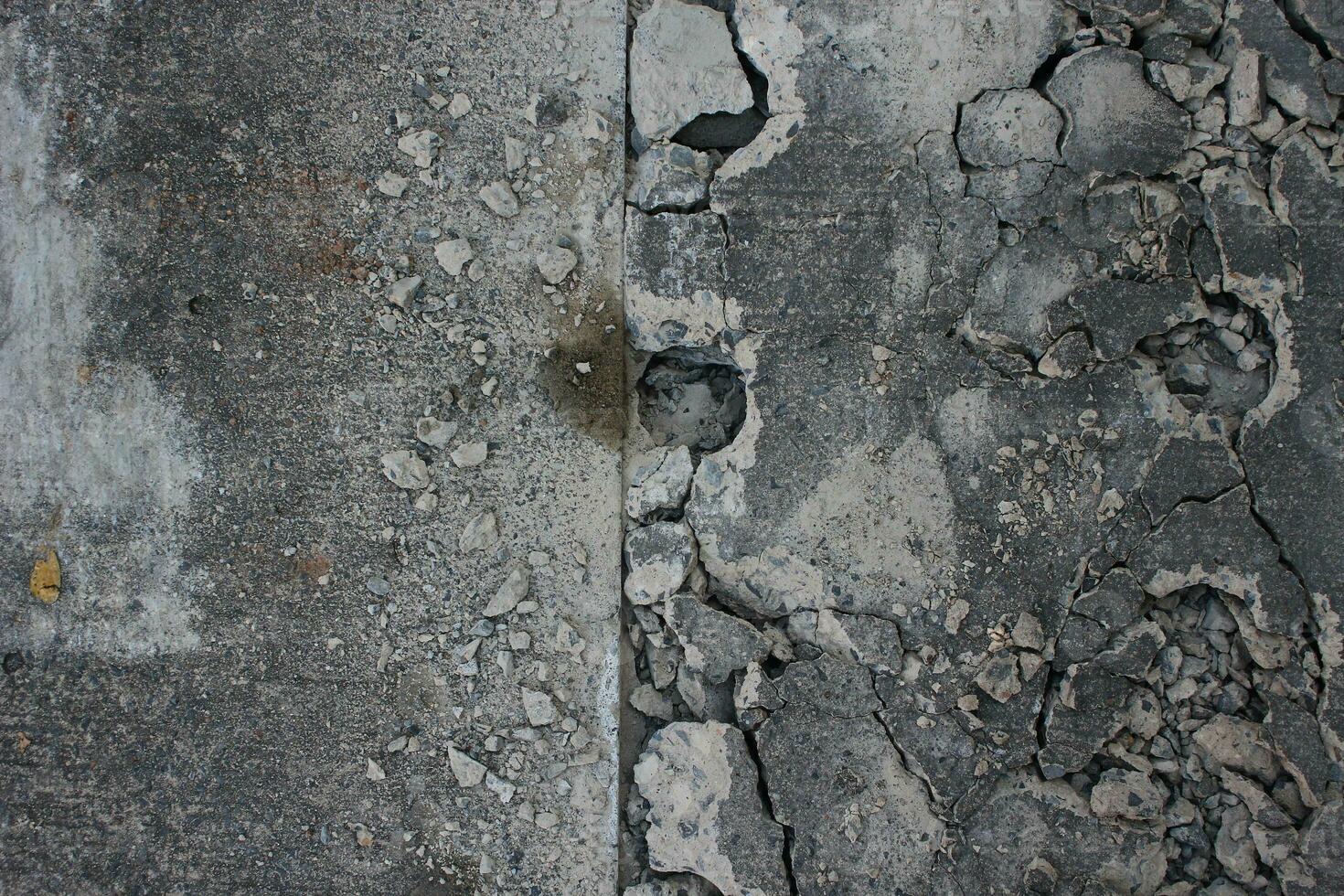 Texture of concrete wall with cracks and peeling paint. Abstract background photo