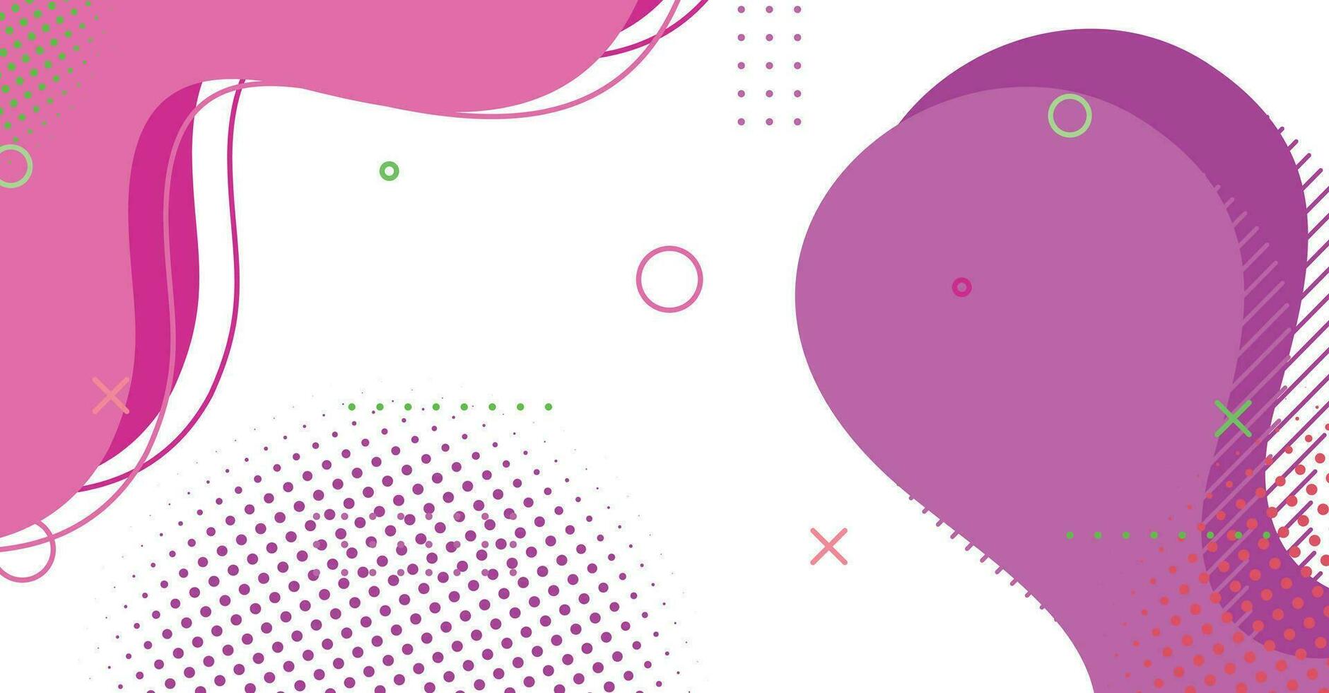 Abstract memphis style liquid wave with colorful background vector