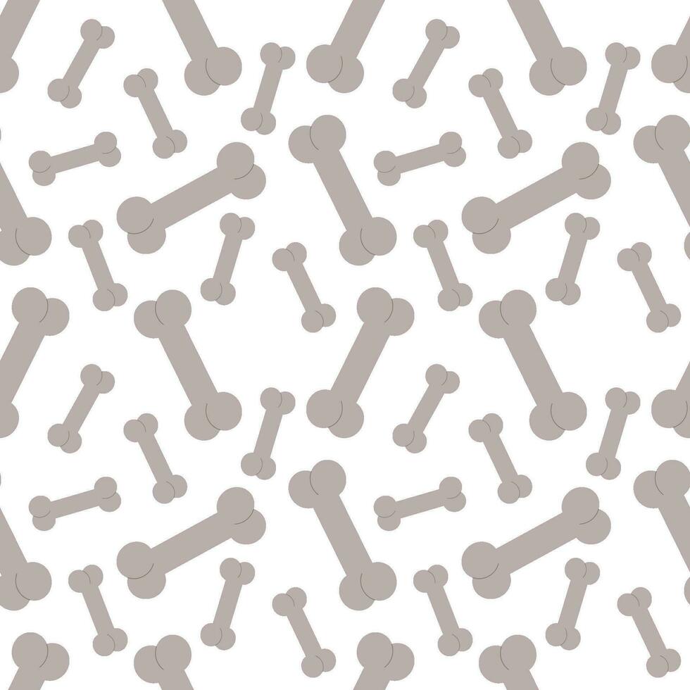 Seamless bone pattern. Dog bone toys vector