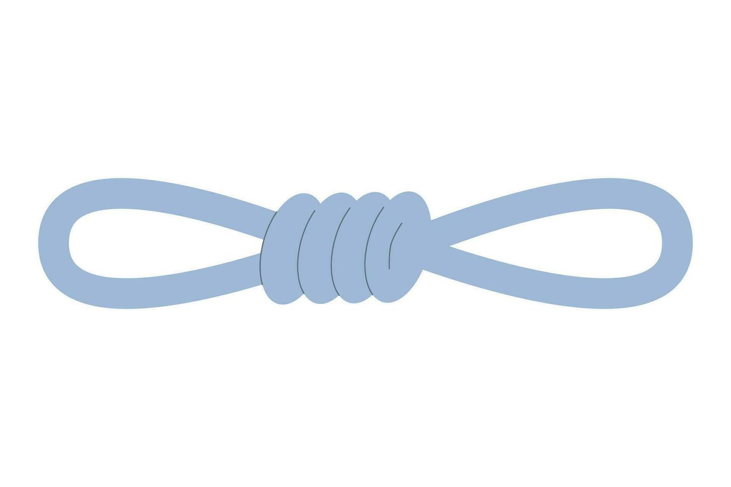 Knot, dog toy isolated on white background. Modern vector illustration.
