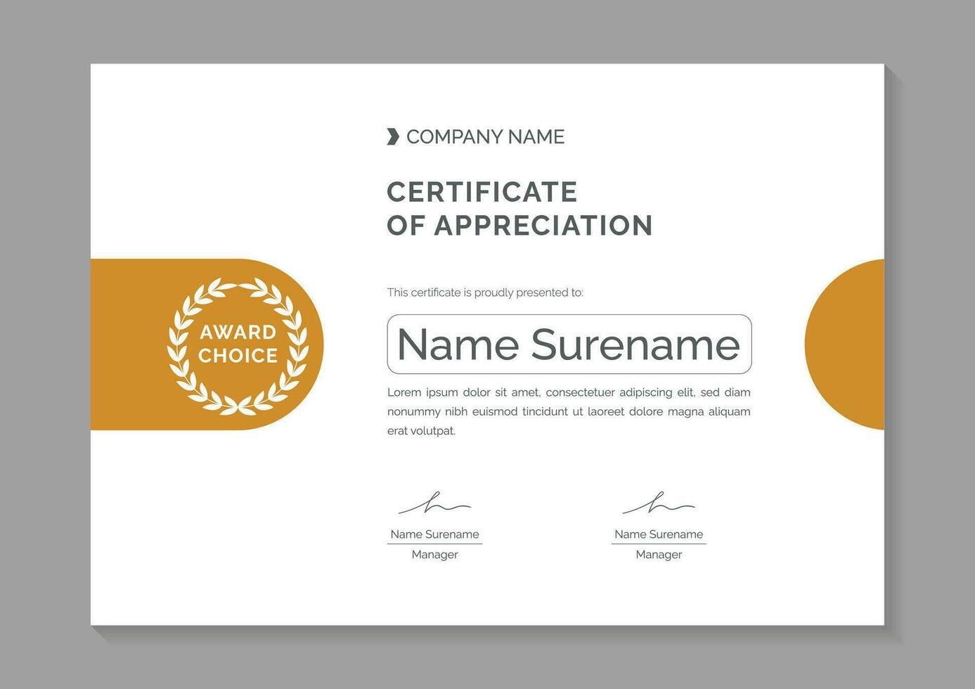 modern-certificate-of-appreciation-template-design-35524552-vector-art