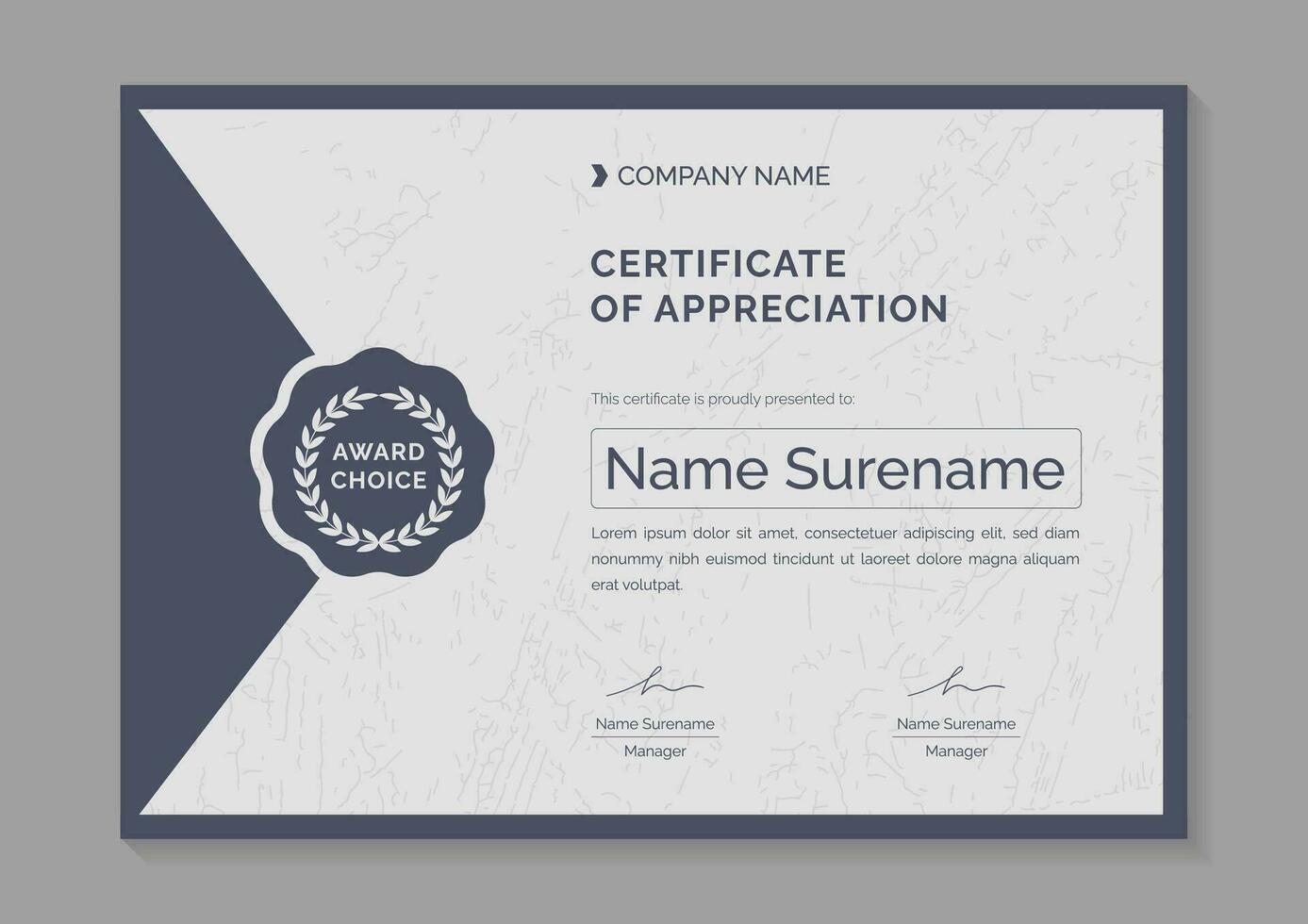 modern certificate of appreciation template design vector