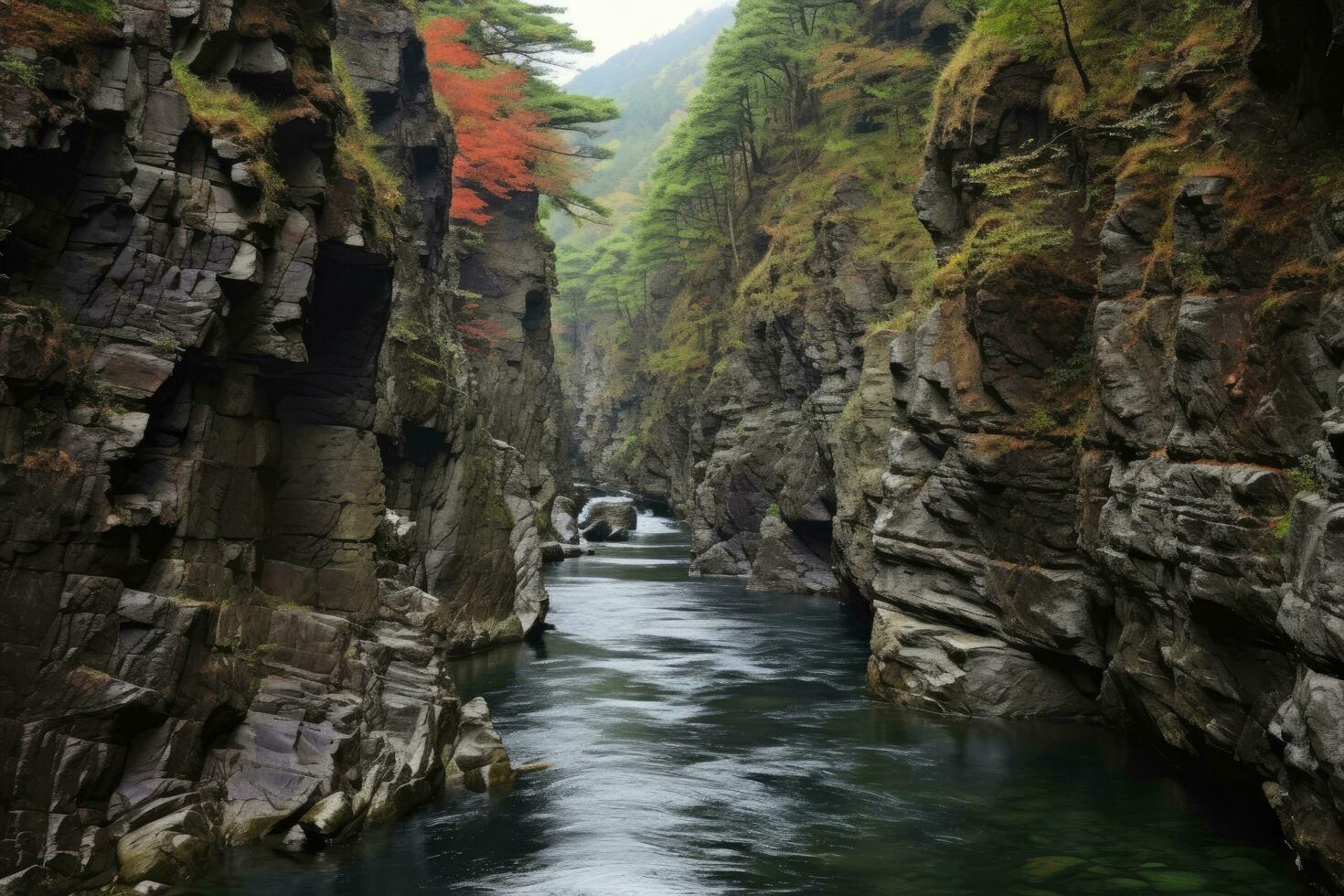 AI generated A beautiful canyon. AI Generated photo