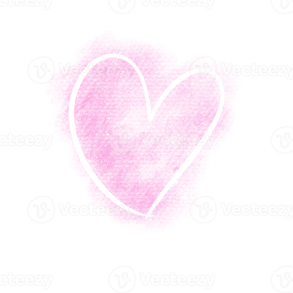 The pink heart png image for love or Valentine's Day concept.