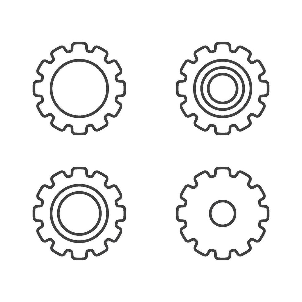 Gear vector icon illustration design