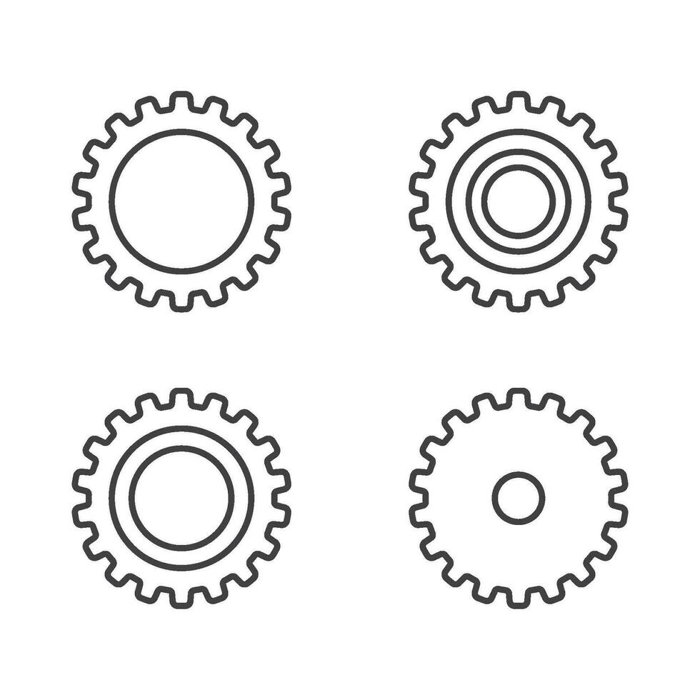 Gear vector icon illustration design