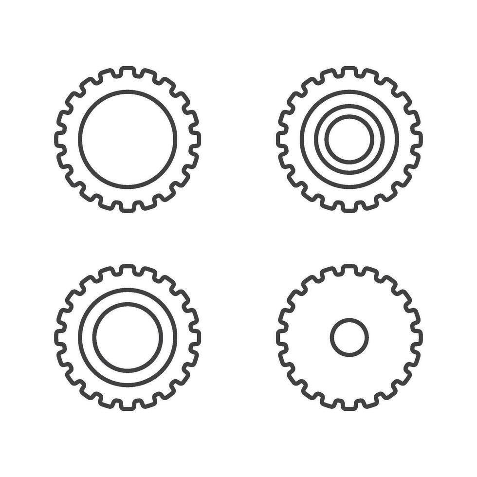 Gear vector icon illustration design