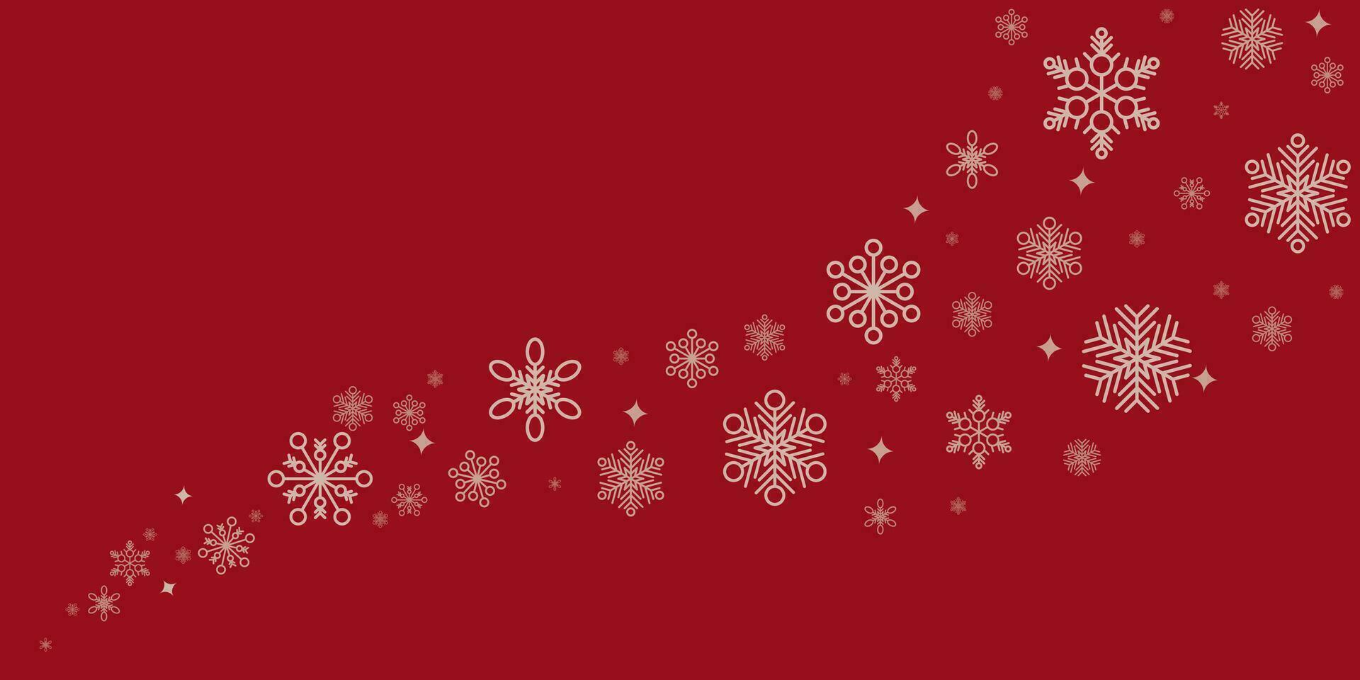 invierno y Navidad antecedentes vector diseño con copos de nieve con copyspace