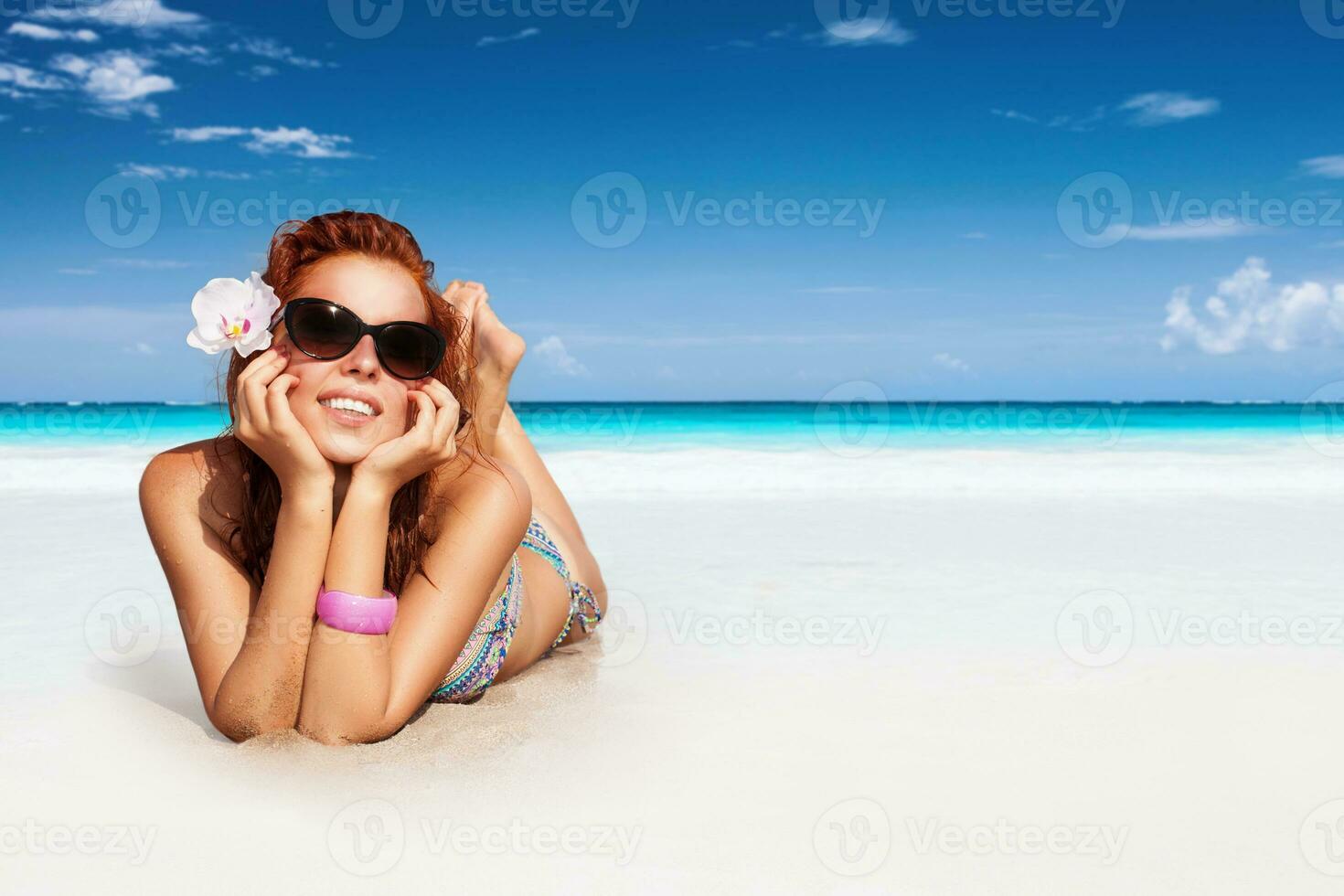 Nice girl on the beach photo