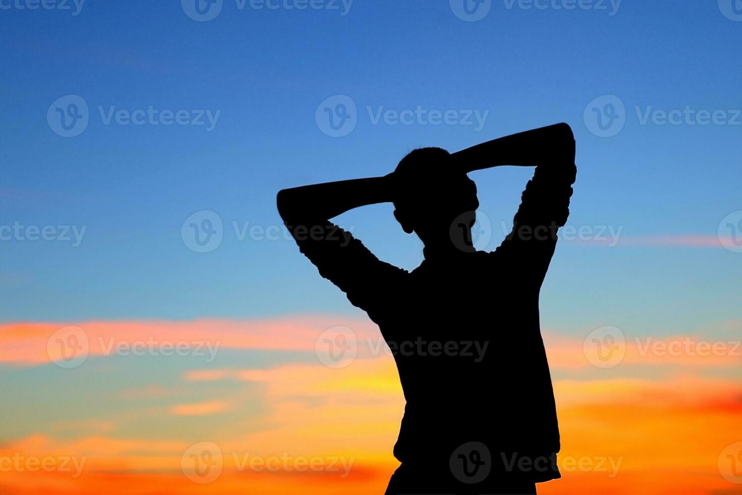 Happy woman outdoors photo