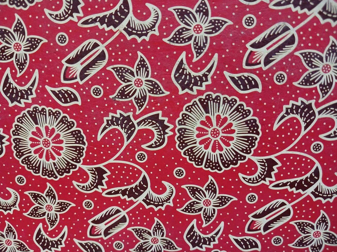 batik tradicional paño de indonesio gente. hermosa indonesio batik tela motivo. foto