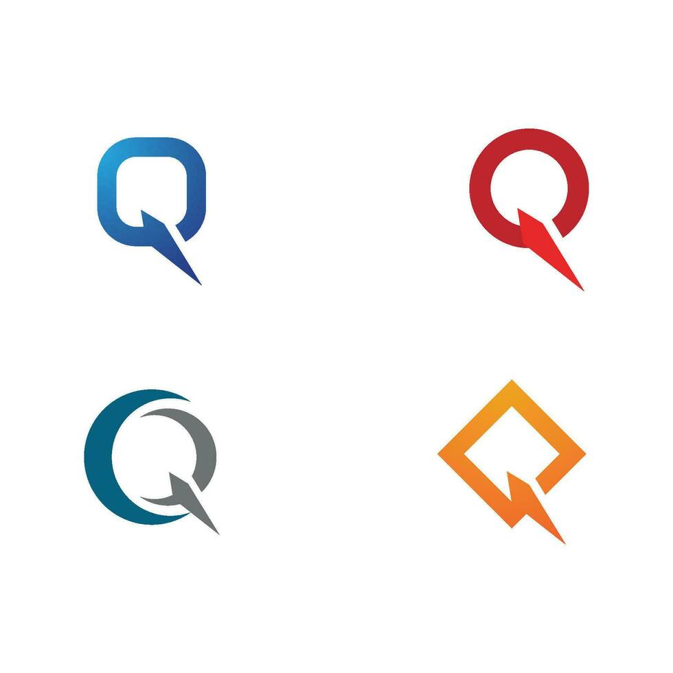 Q Letter icon vector