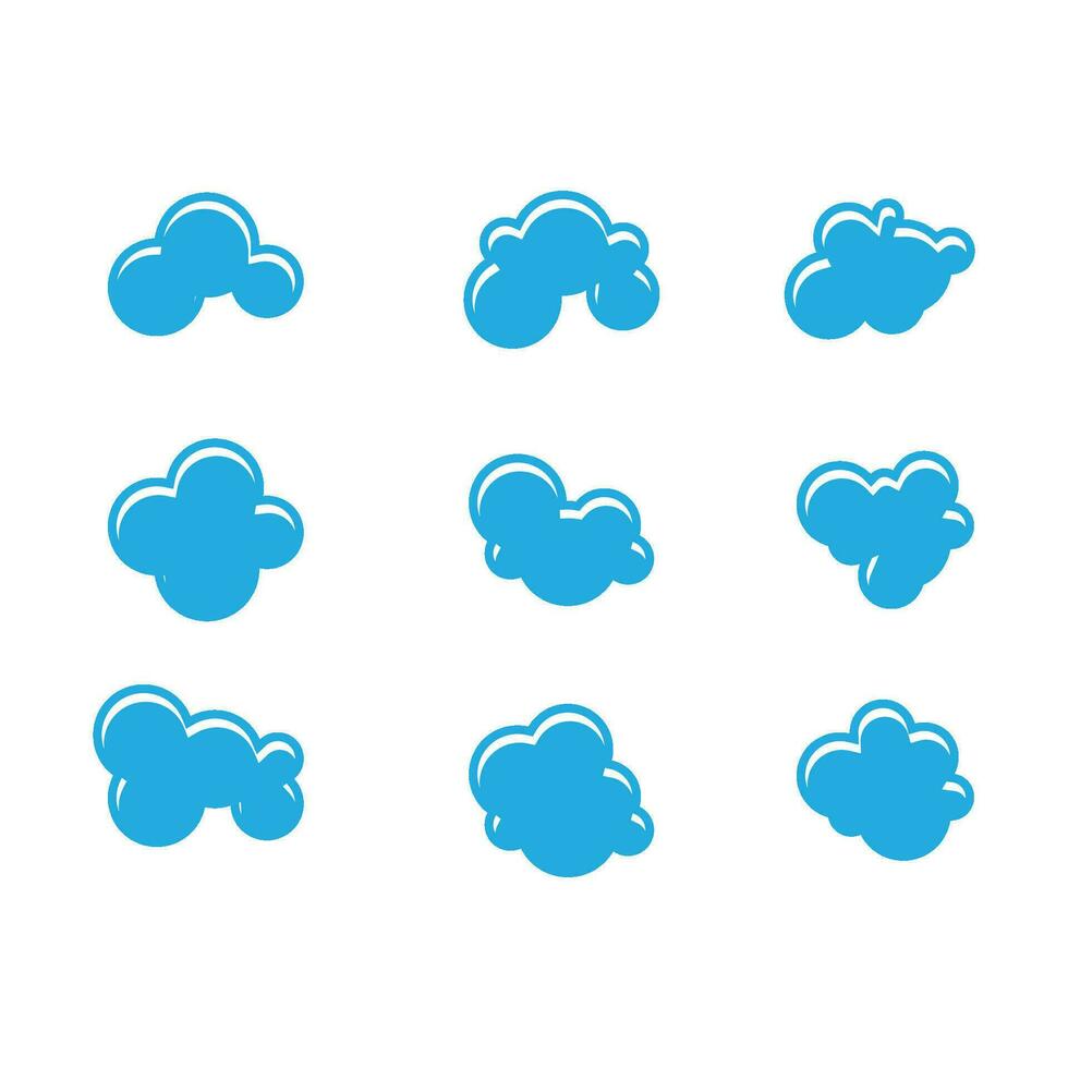 Cloud template icon illustration vector