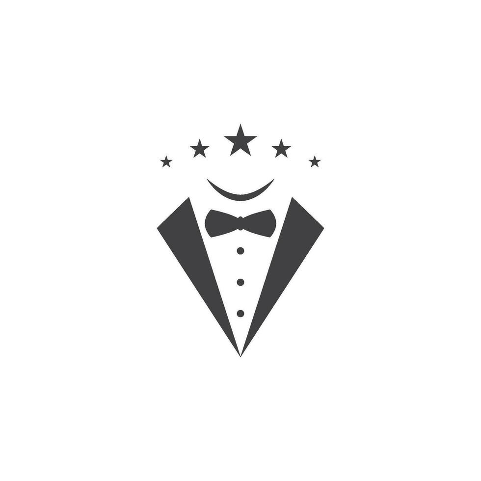 Tuxedo logo design vector