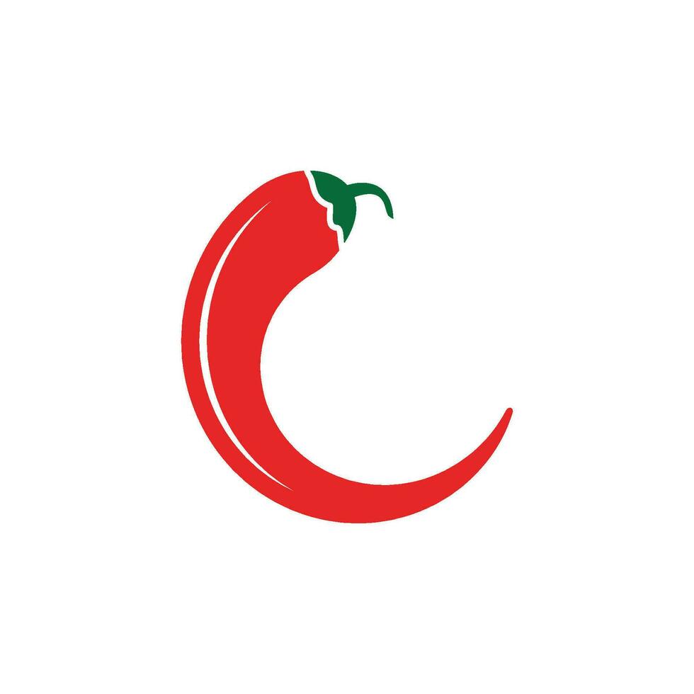 Red hot natural chili icon vector Illustration