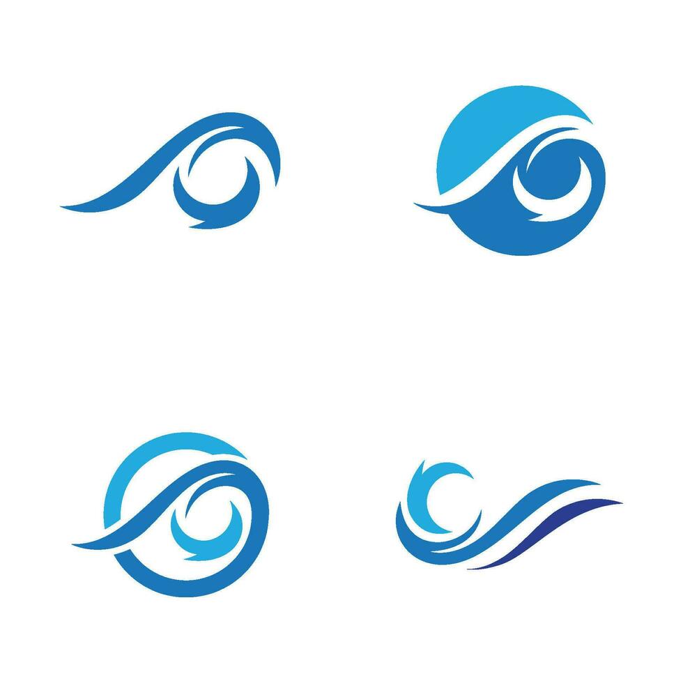 Water wave icon vector