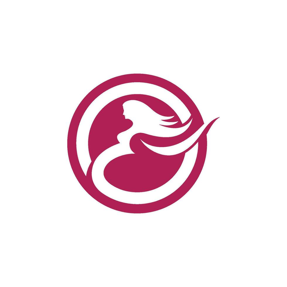 Pregnant template vector icon