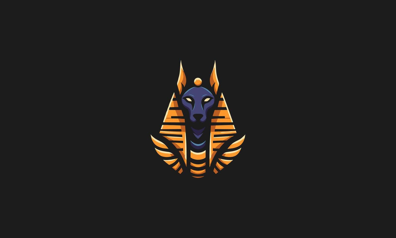 logo diseño de anubis vector ilustración plano diseño