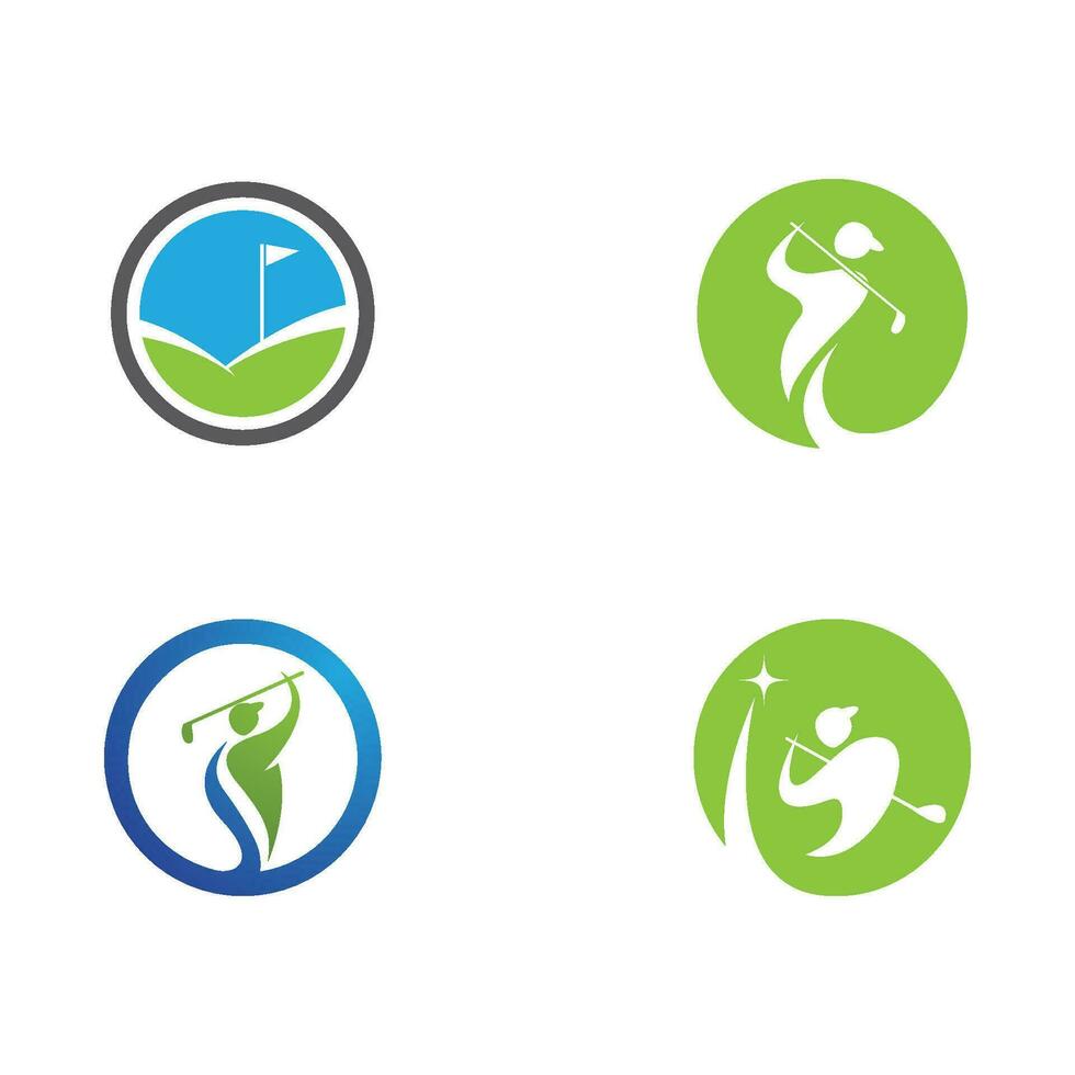 golf logo modelo icono diseño vector