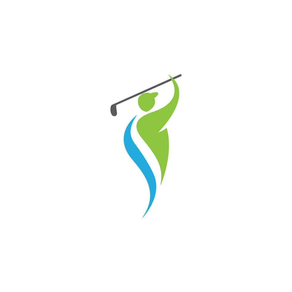 golf logo modelo icono diseño vector