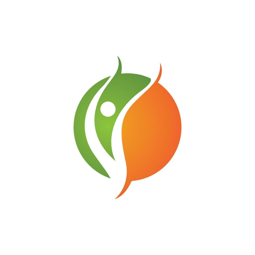 Human character logo sign vector