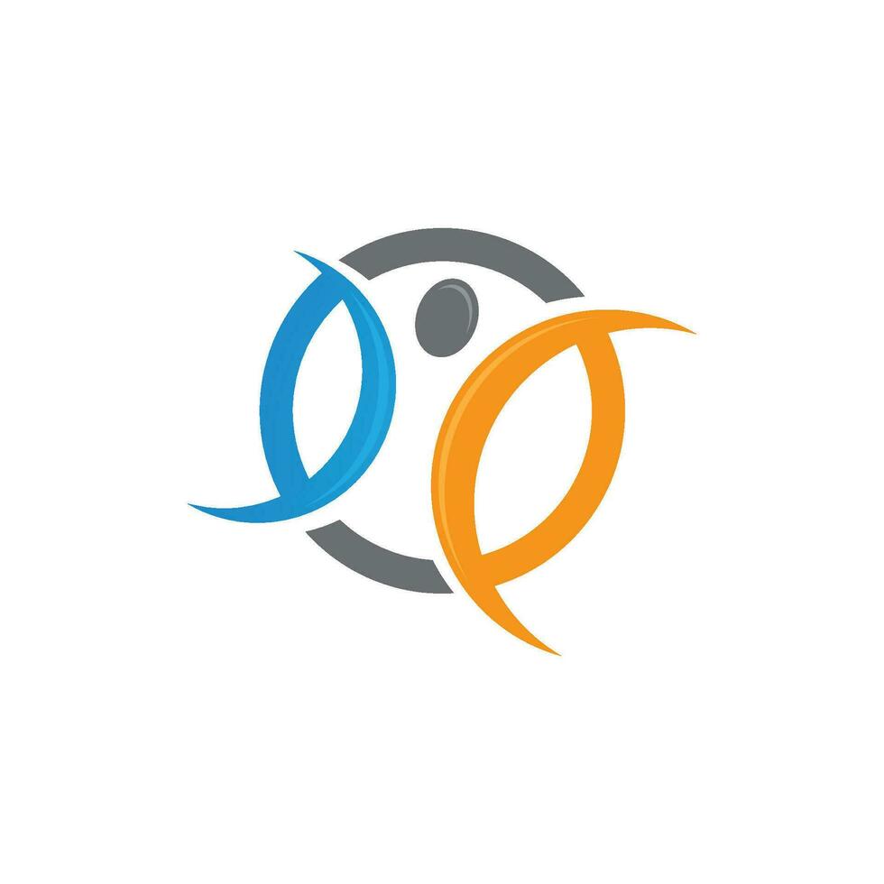 Human character logo sign vector