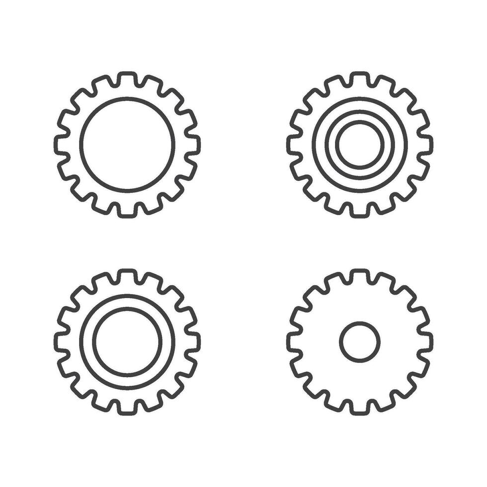 Gear vector icon illustration design