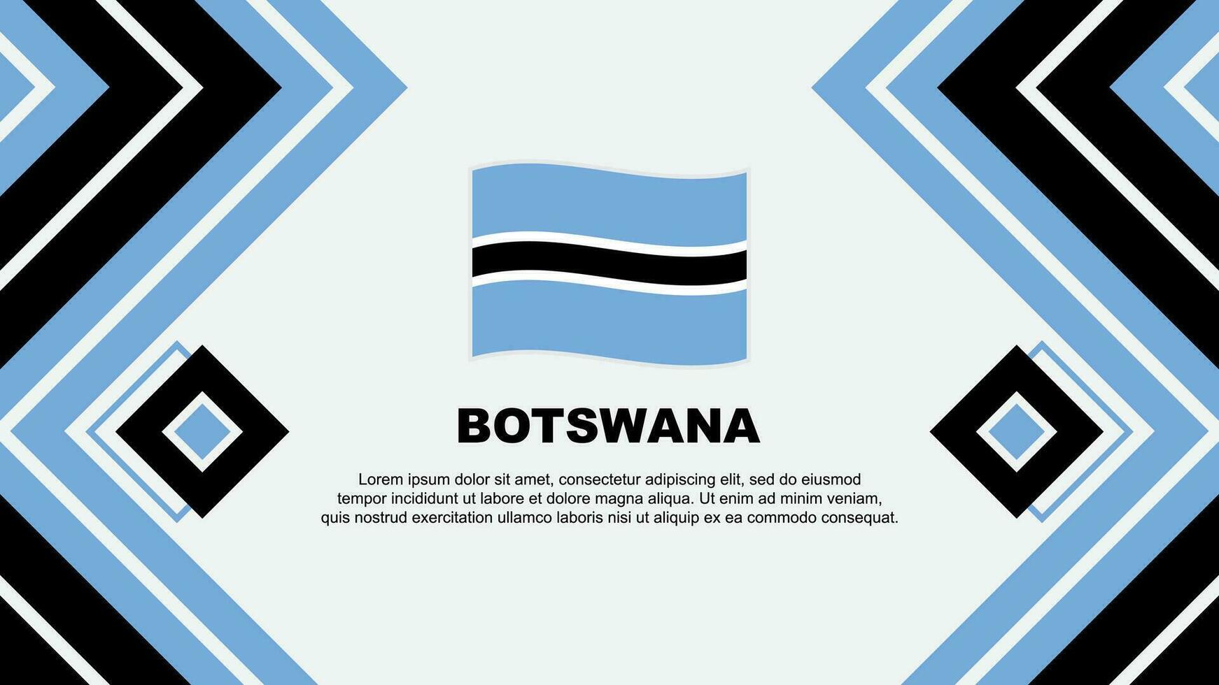 Botswana Flag Abstract Background Design Template. Botswana Independence Day Banner Wallpaper Vector Illustration. Botswana Design