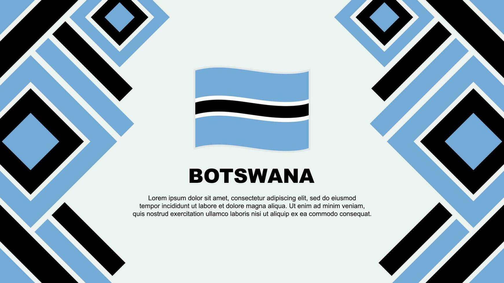 Botswana Flag Abstract Background Design Template. Botswana Independence Day Banner Wallpaper Vector Illustration. Botswana