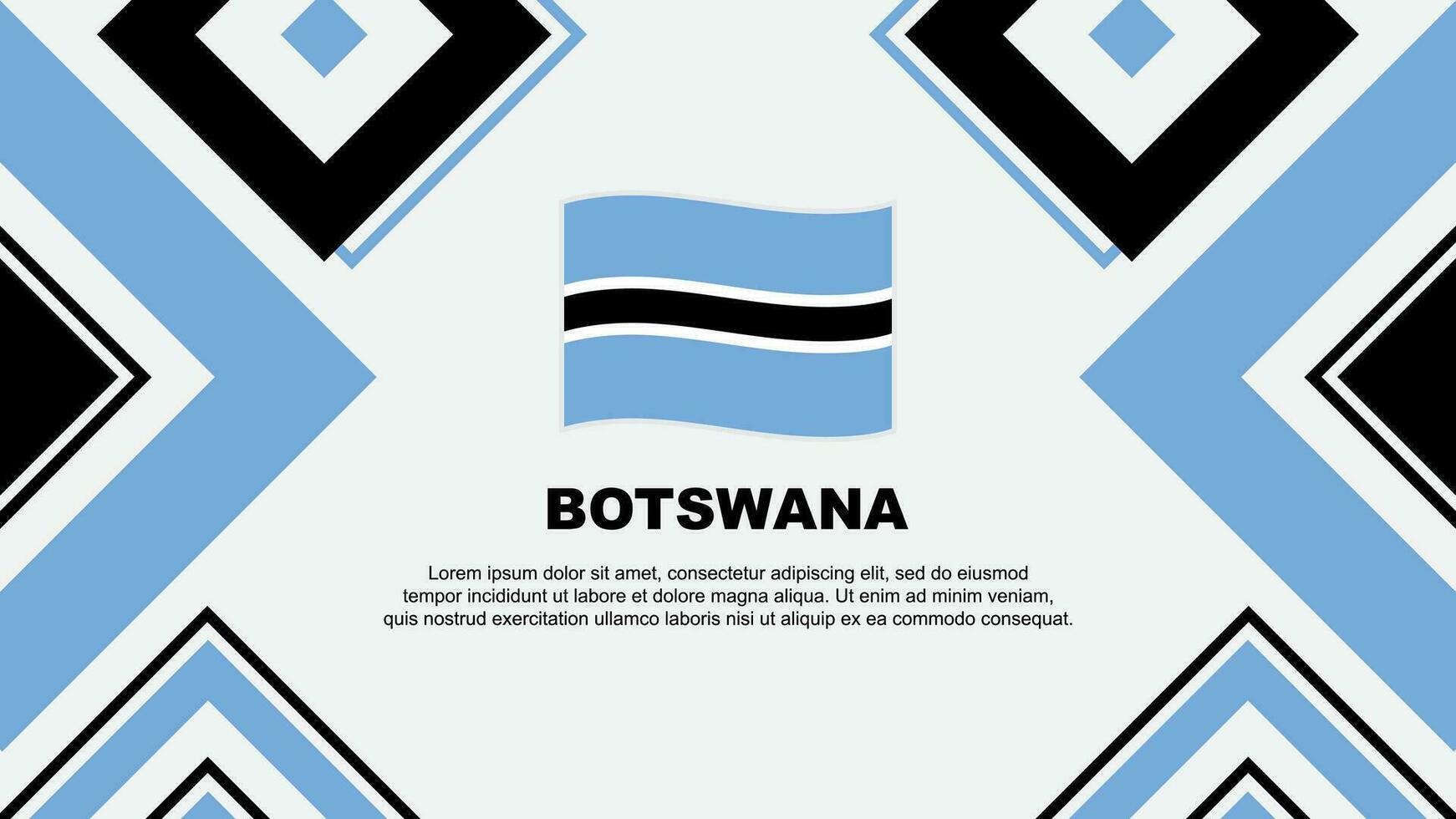 Botswana Flag Abstract Background Design Template. Botswana Independence Day Banner Wallpaper Vector Illustration. Botswana Independence Day