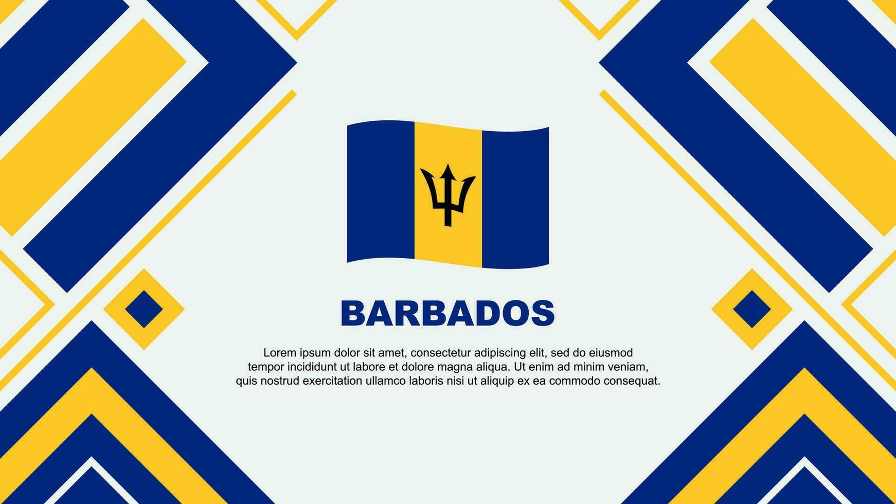 Barbados Flag Abstract Background Design Template. Barbados Independence Day Banner Wallpaper Vector Illustration. Barbados Flag