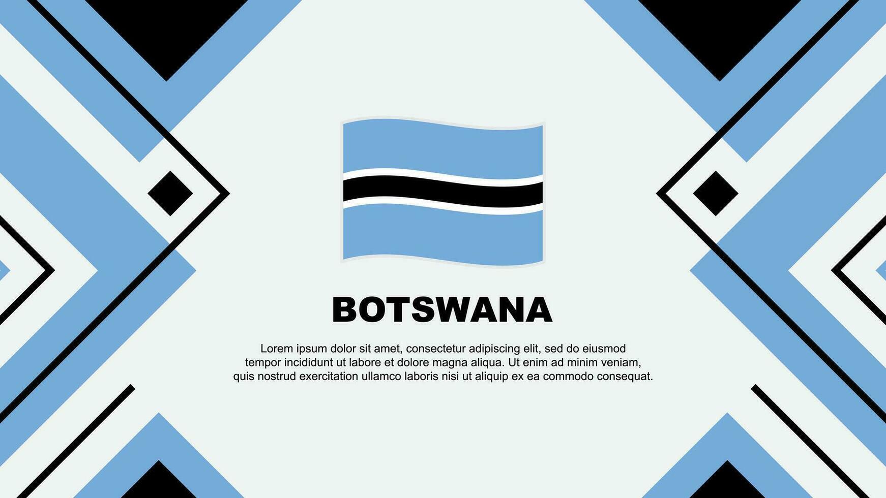 Botswana Flag Abstract Background Design Template. Botswana Independence Day Banner Wallpaper Vector Illustration. Botswana Illustration