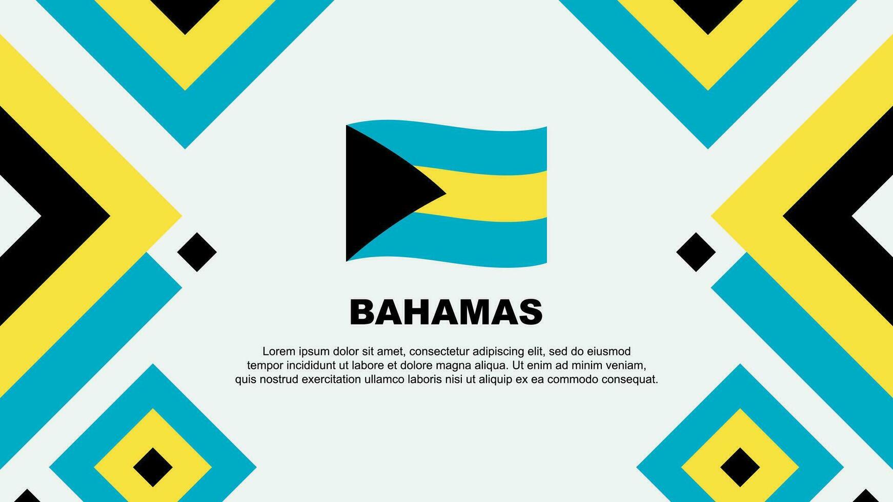 Bahamas Flag Abstract Background Design Template. Bahamas Independence Day Banner Wallpaper Vector Illustration. Bahamas Template