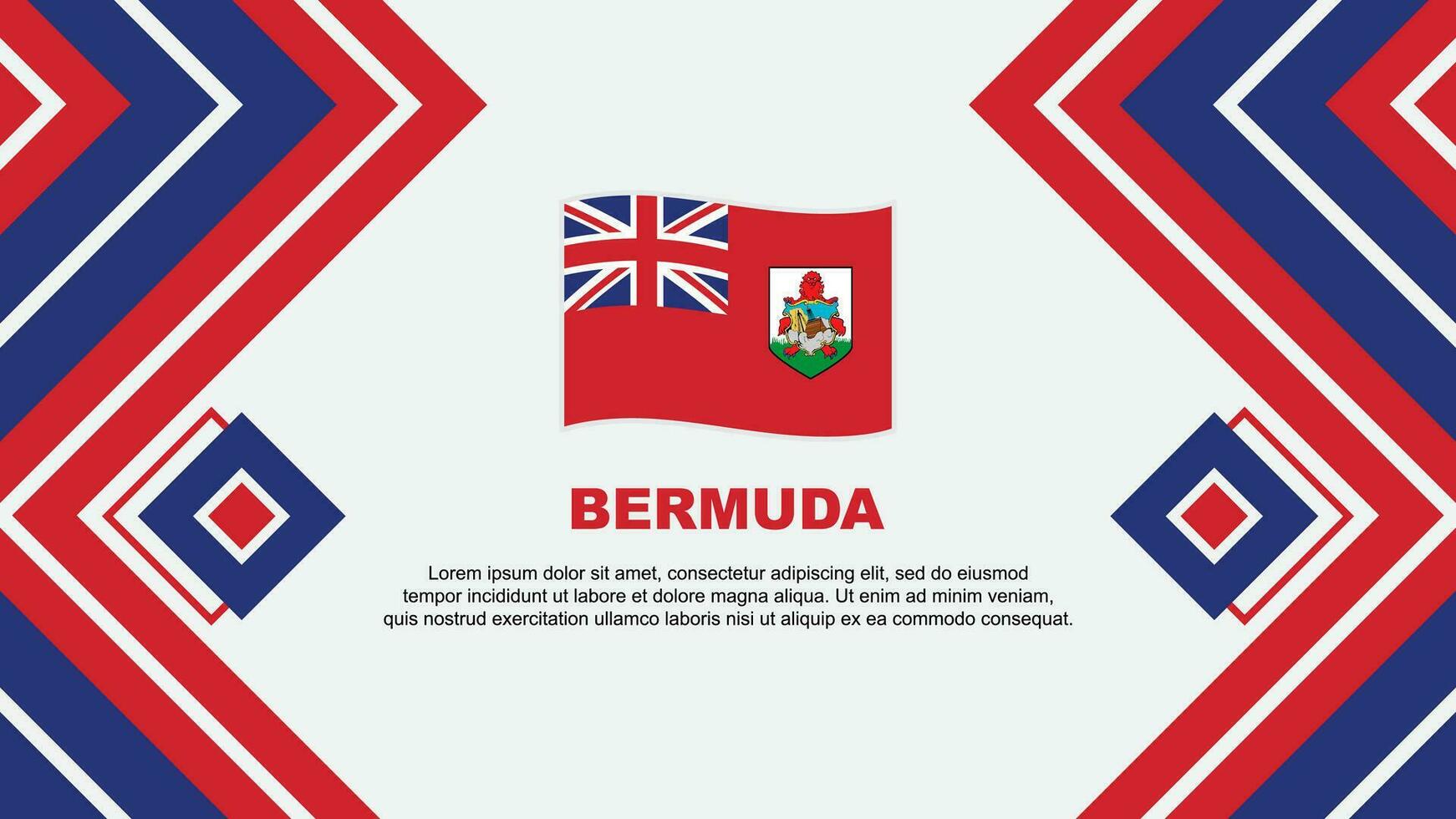 Bermuda Flag Abstract Background Design Template. Bermuda Independence Day Banner Wallpaper Vector Illustration. Bermuda Design