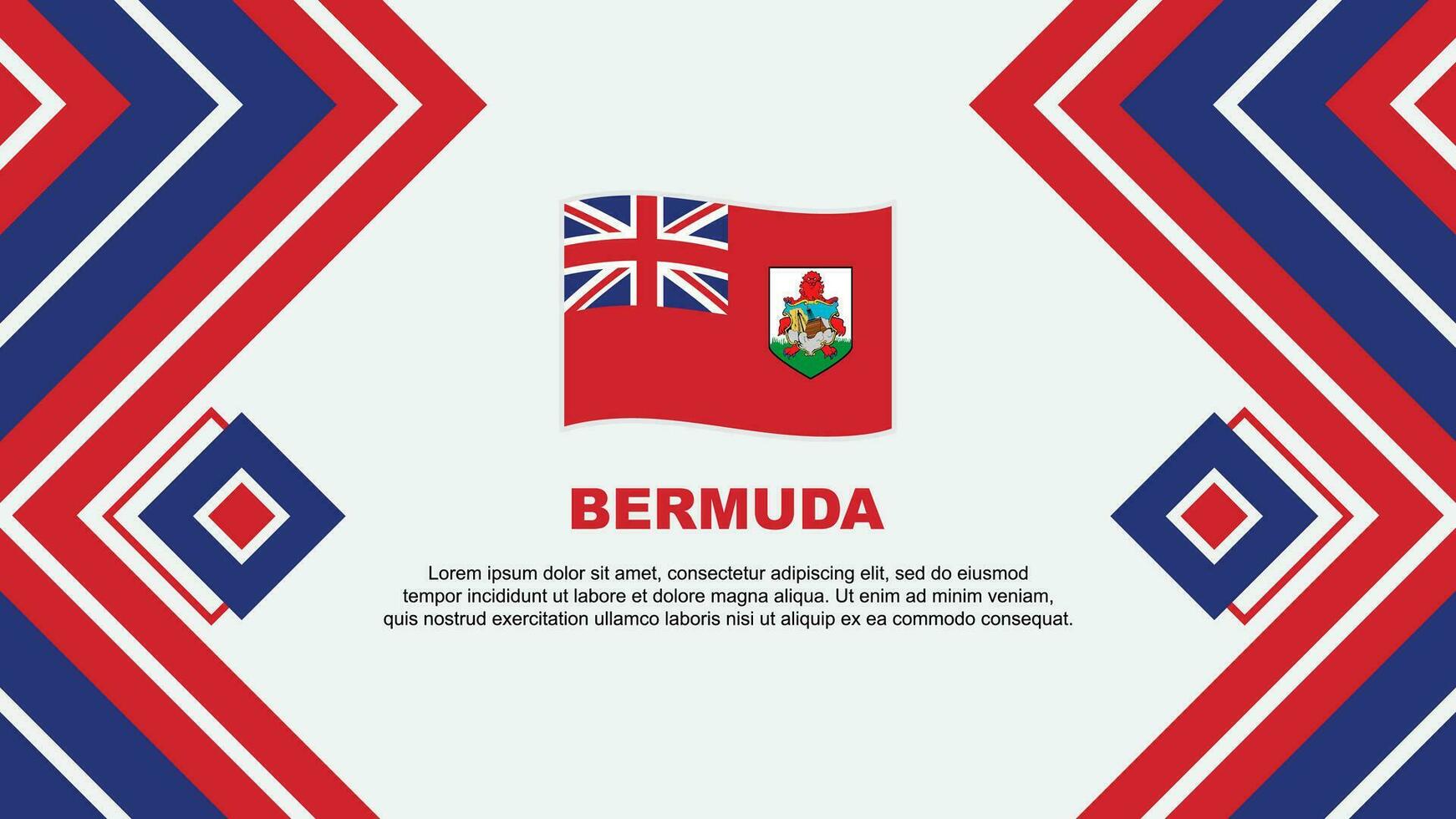 Bermuda Flag Abstract Background Design Template. Bermuda Independence Day Banner Wallpaper Vector Illustration. Bermuda Design