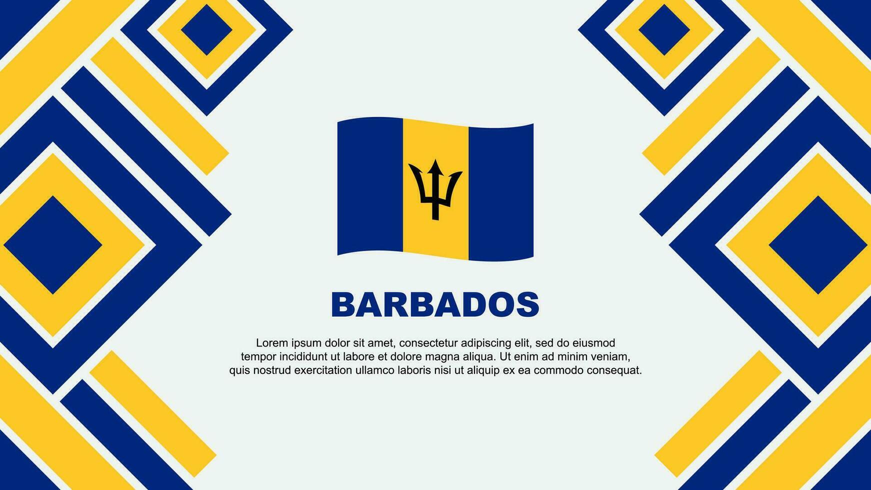 Barbados Flag Abstract Background Design Template. Barbados Independence Day Banner Wallpaper Vector Illustration. Barbados
