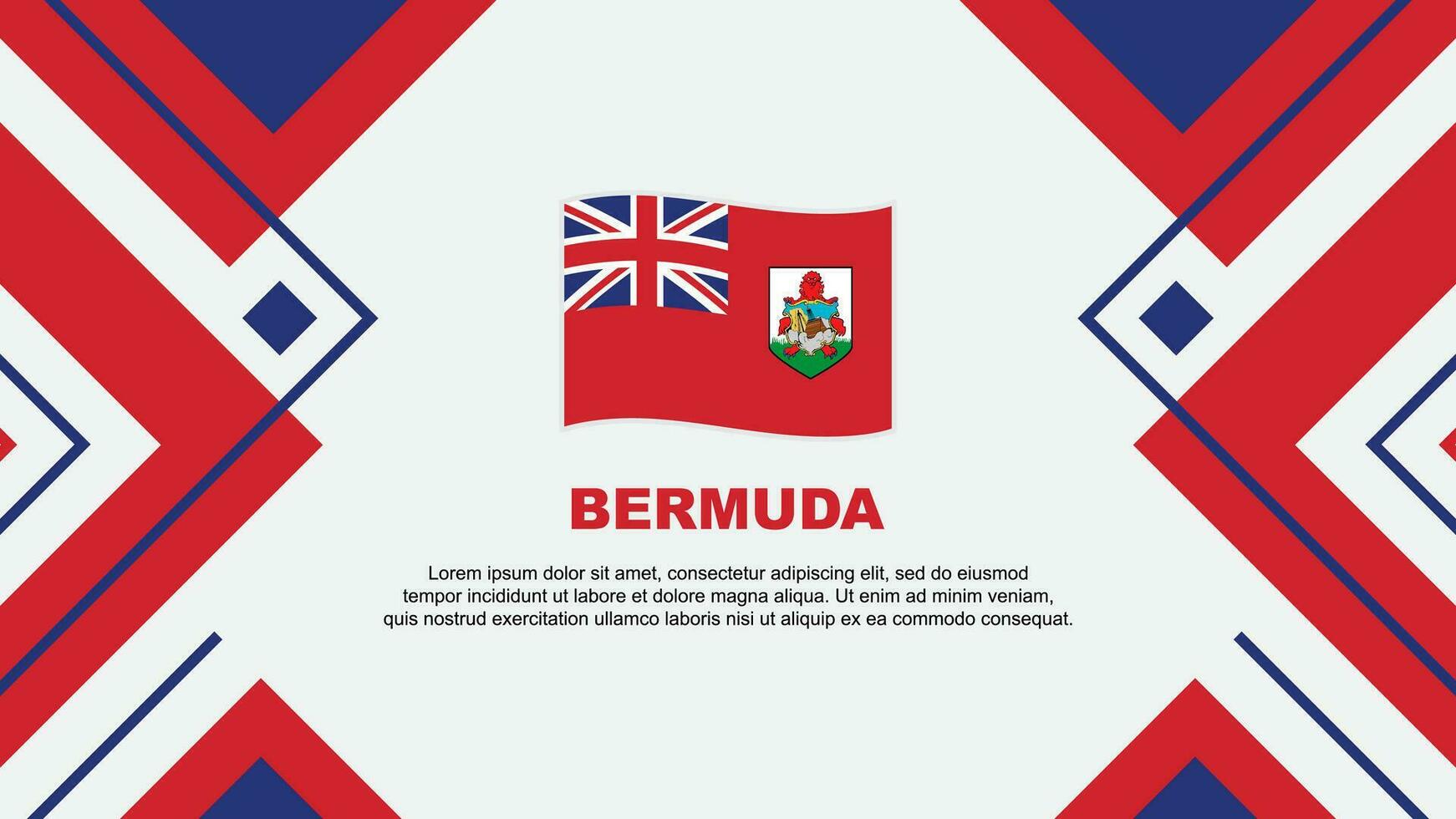 Bermuda Flag Abstract Background Design Template. Bermuda Independence Day Banner Wallpaper Vector Illustration. Bermuda Illustration