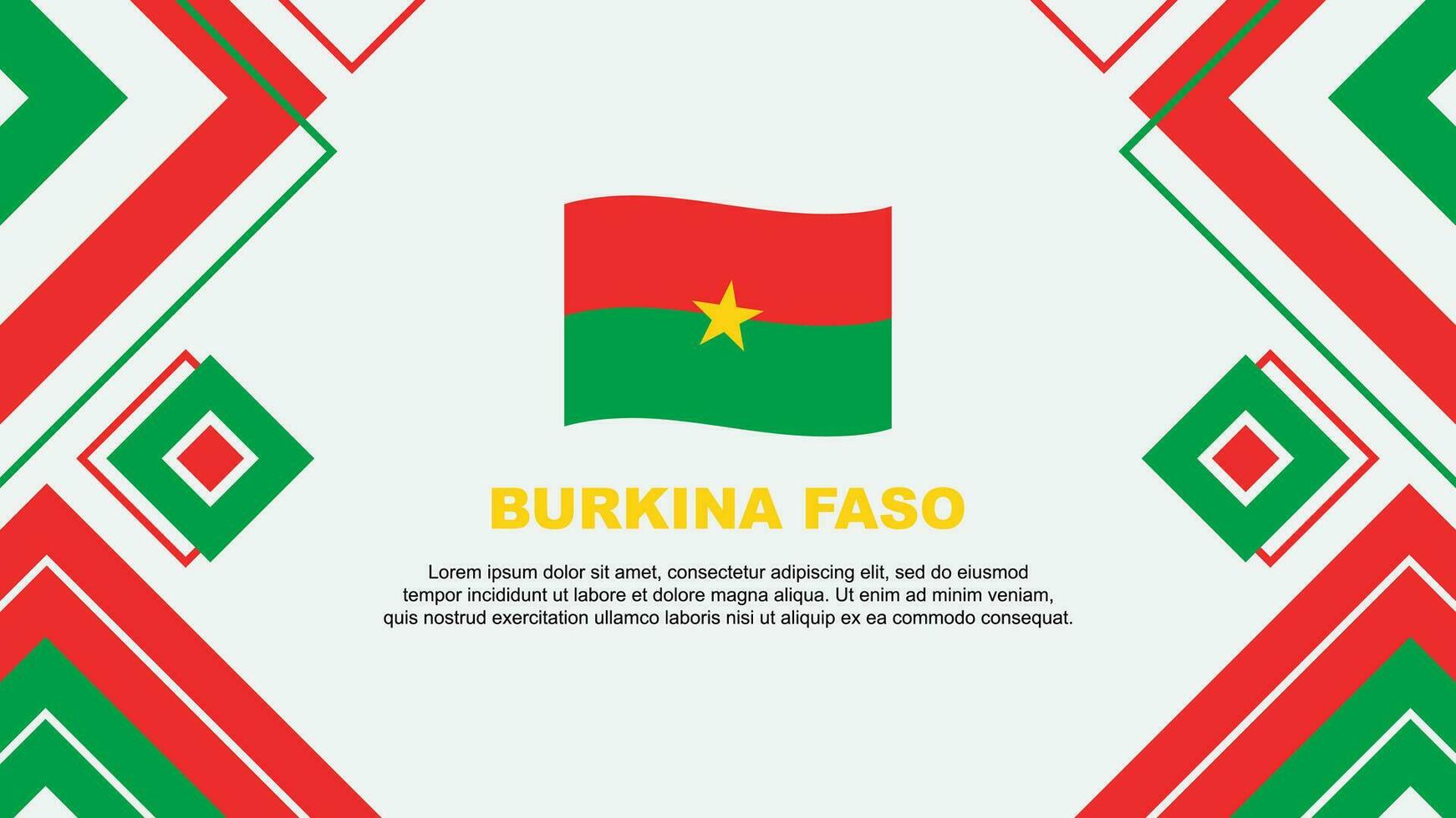 Burkina Faso Flag Abstract Background Design Template. Burkina Faso Independence Day Banner Wallpaper Vector Illustration. Burkina Faso Background