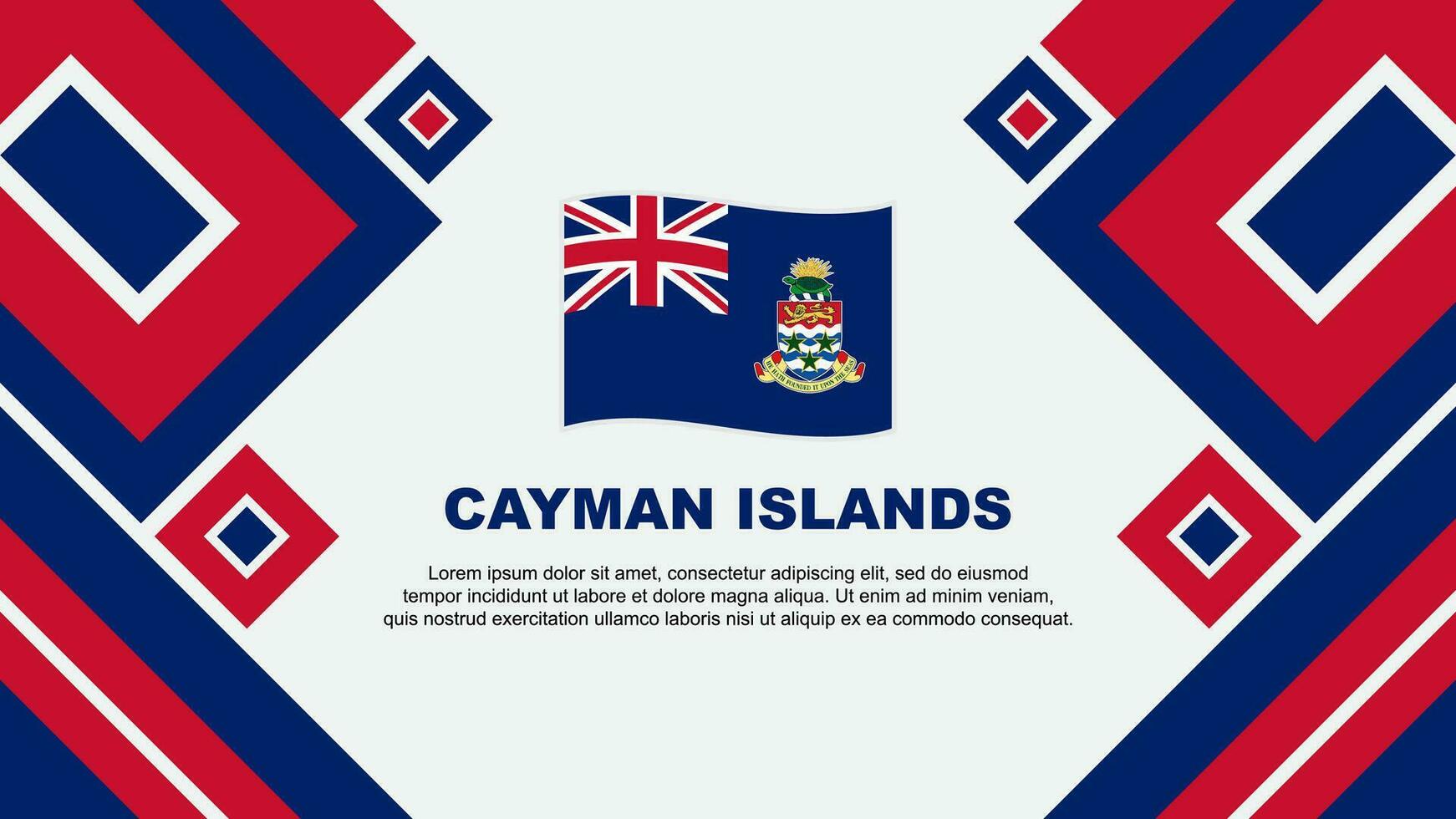 Cayman Islands Flag Abstract Background Design Template. Cayman Islands Independence Day Banner Wallpaper Vector Illustration. Cayman Islands Cartoon