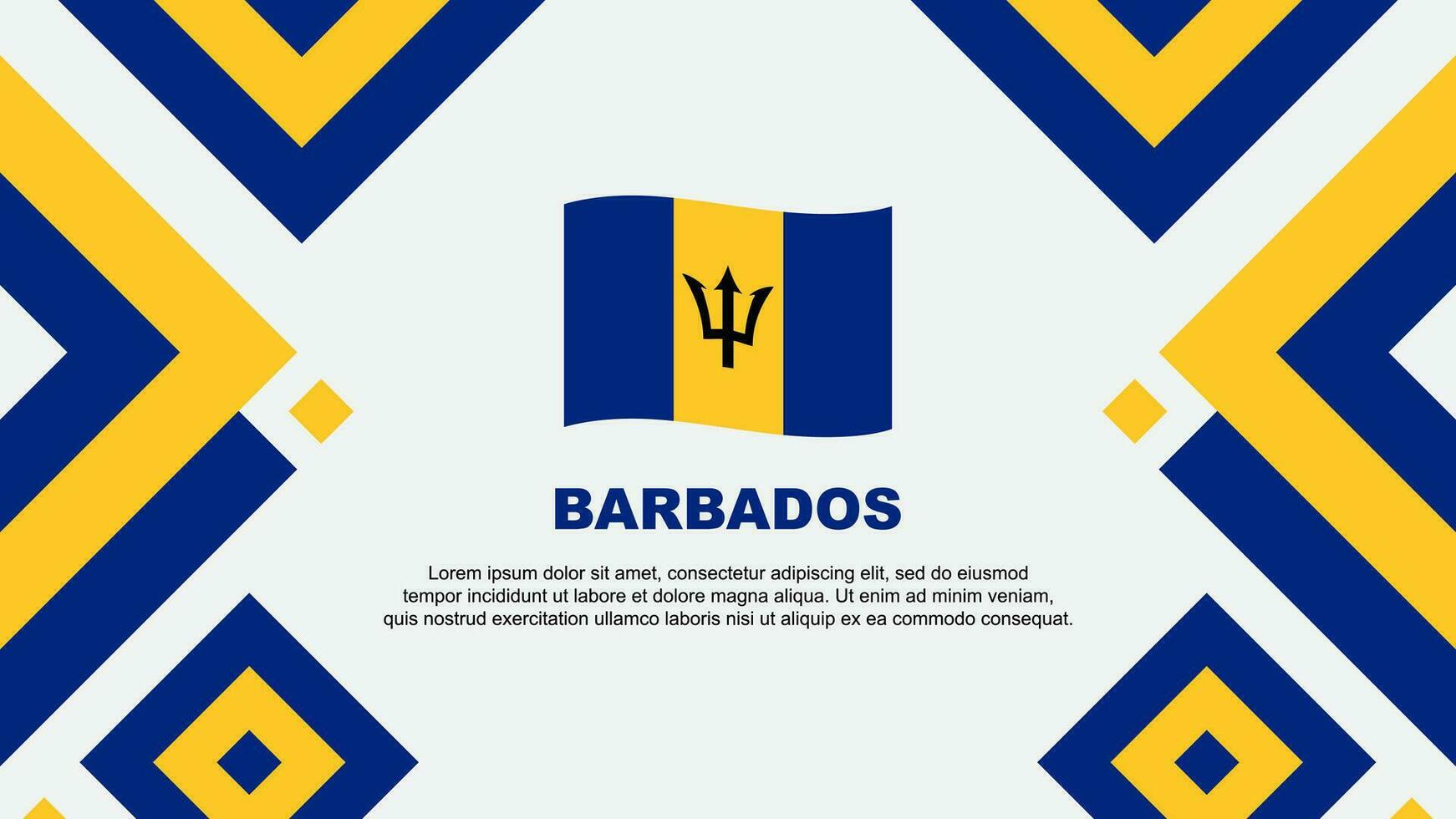 Barbados Flag Abstract Background Design Template. Barbados Independence Day Banner Wallpaper Vector Illustration. Barbados Template