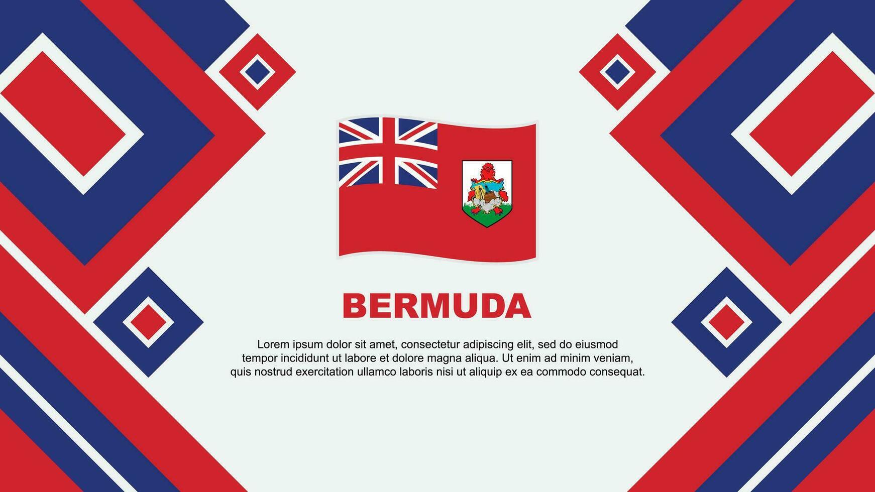 Bermuda Flag Abstract Background Design Template. Bermuda Independence Day Banner Wallpaper Vector Illustration. Bermuda Cartoon