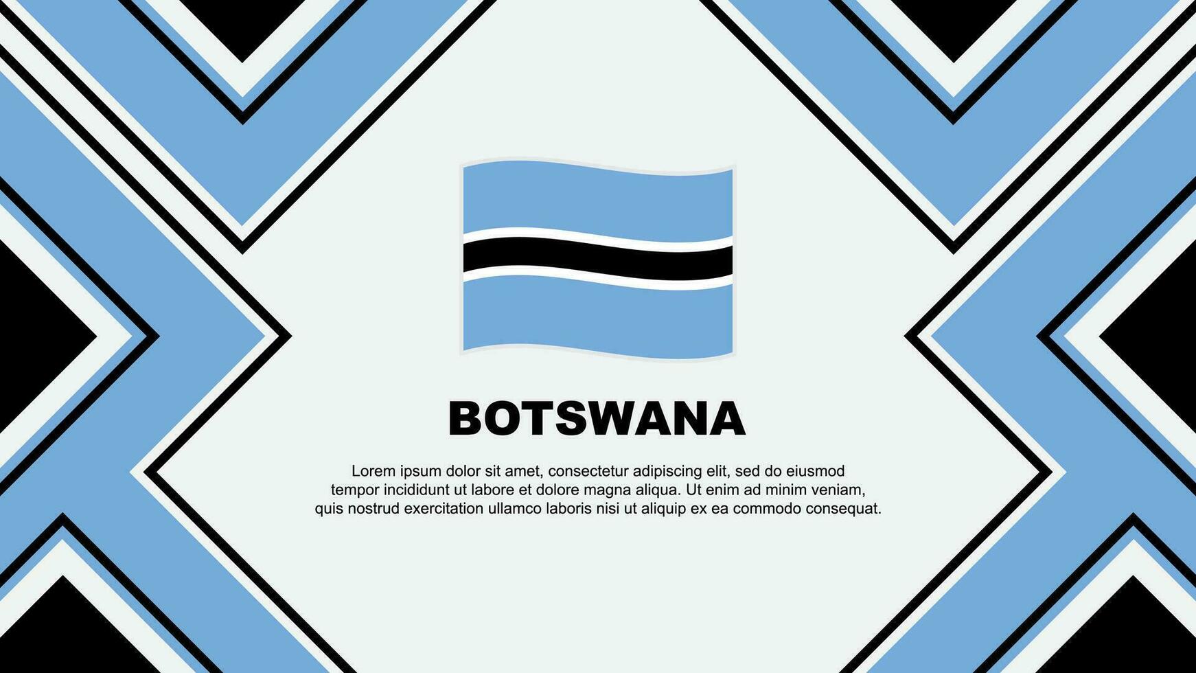Botswana Flag Abstract Background Design Template. Botswana Independence Day Banner Wallpaper Vector Illustration. Botswana Vector