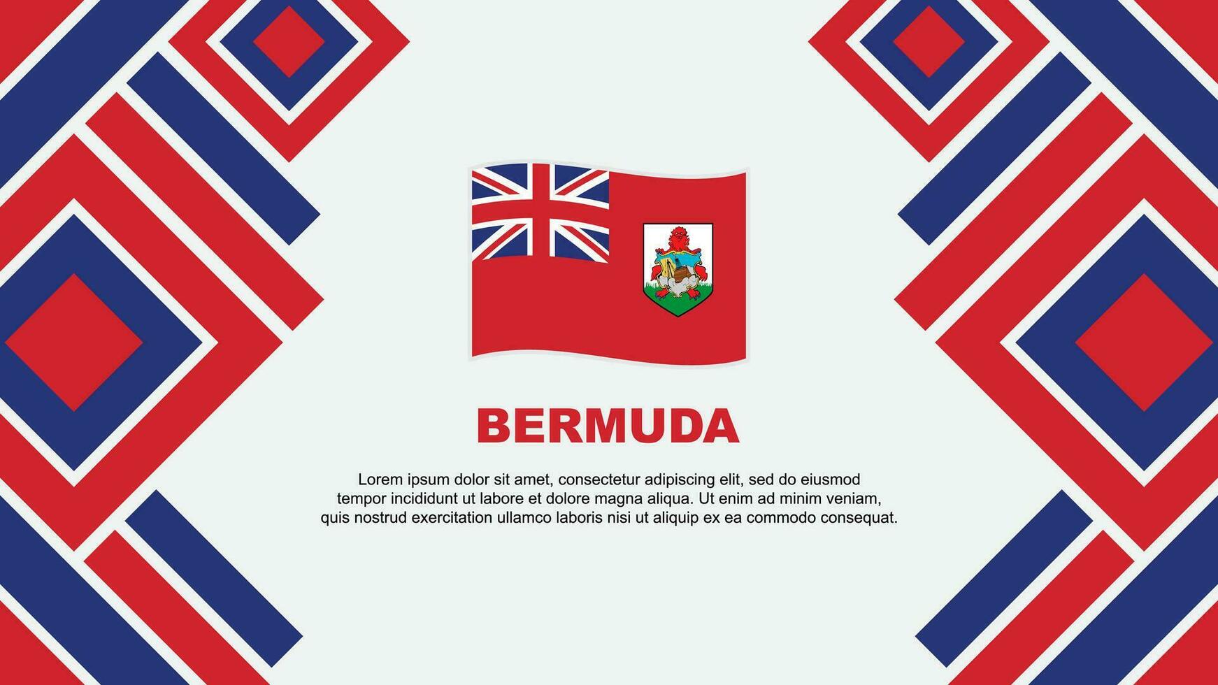 Bermuda Flag Abstract Background Design Template. Bermuda Independence Day Banner Wallpaper Vector Illustration. Bermuda