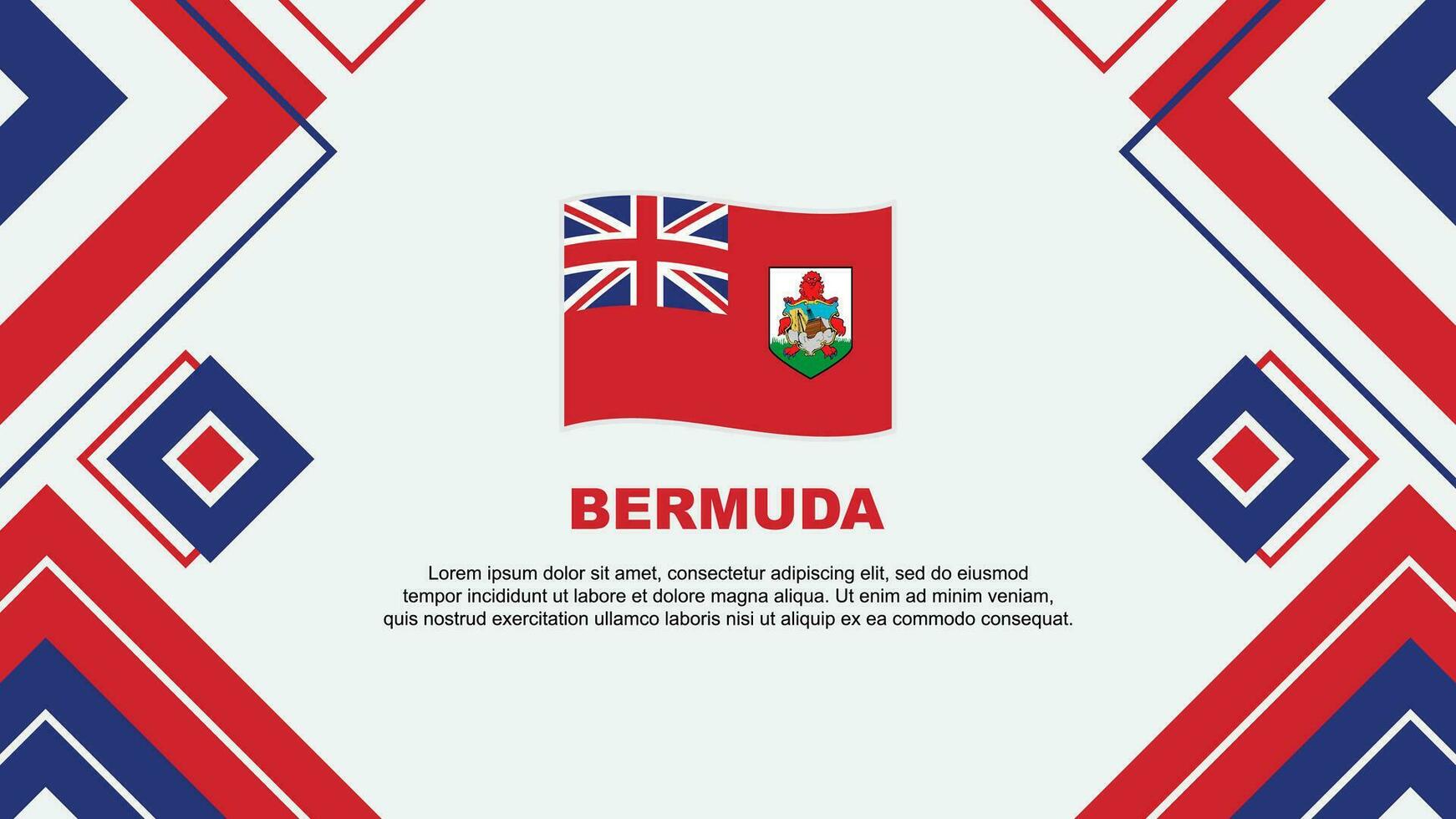 Bermuda Flag Abstract Background Design Template. Bermuda Independence Day Banner Wallpaper Vector Illustration. Bermuda Background