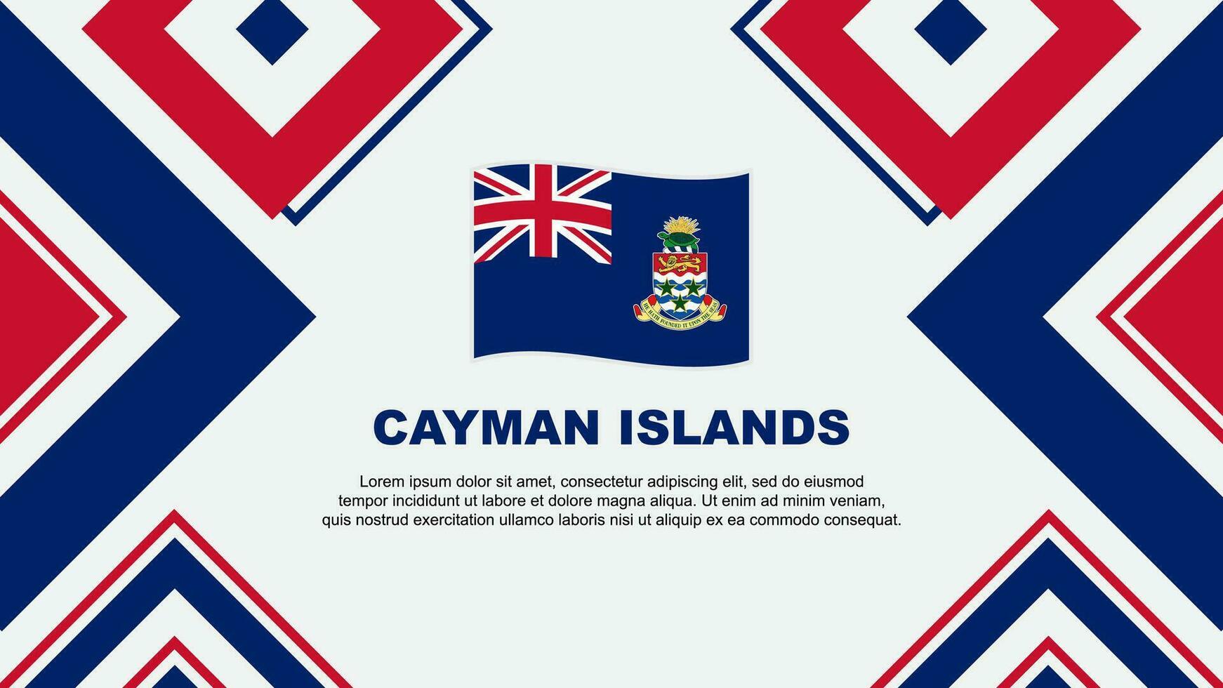 Cayman Islands Flag Abstract Background Design Template. Cayman Islands Independence Day Banner Wallpaper Vector Illustration. Cayman Islands Independence Day