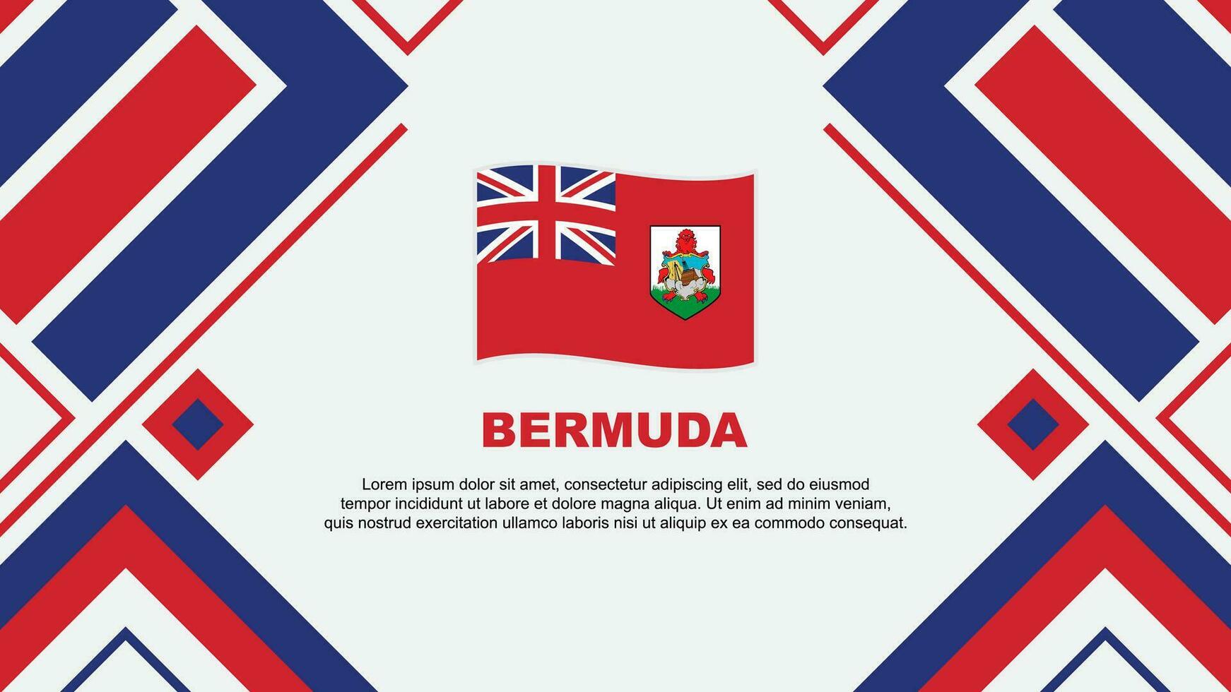 Bermuda Flag Abstract Background Design Template. Bermuda Independence Day Banner Wallpaper Vector Illustration. Bermuda Flag